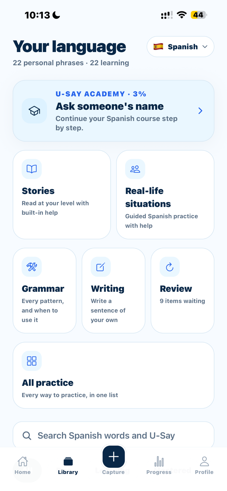 U-Say language library